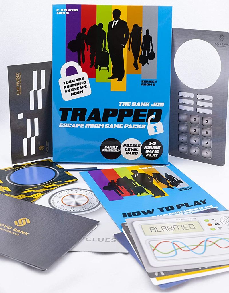 Trapped Escape Room Bank Job - Gioco Da Tavolo Famiglia 8+ Anni - Kit Escape Room In Una Scatola